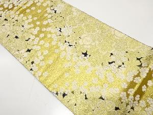 桜模様織り出し　振袖用袋帯